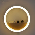 Modern LED Wall Lamp – Minimalist Ambient Ring Light Shelf Sconce